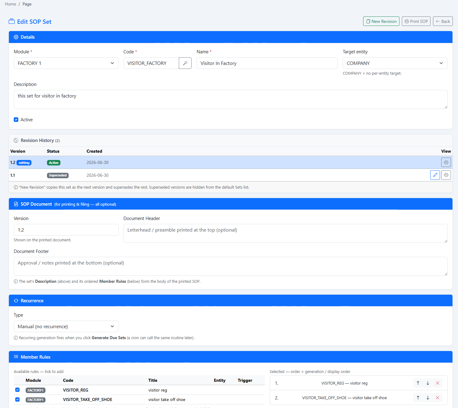 SOP Tasks & Version Control: Version control